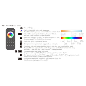 Mando a distancia LED RGB + CCT - 1 zona / 2 escenas - SK-RT5-N - Skydance (5)