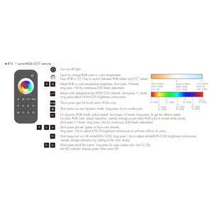 Mando a distancia LED RGB + CCT - 1 zona / 2 escenas - SK-RT5-N - Skydance (5)
