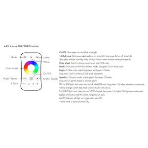 Mando a distancia LED RGB / RGBW - 4 zonas - SK-R8 - Skydance (7)