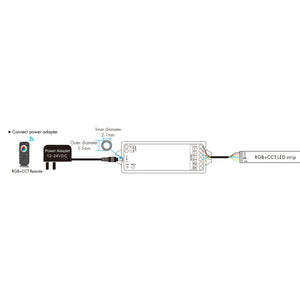 Controlador RGB + CCT 12-24V DC - 5 canales - 3A/canal - RF 2.4GHz - Skydance (2)