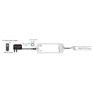 Controlador RGB + CCT 12-24V DC - 5 canales - 3A/canal - RF 2.4GHz - Skydance (2)