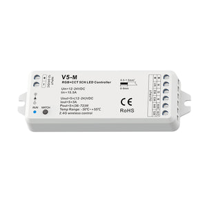 Controlador RGB + CCT 12-24V DC - 5 canales - 3A/canal - RF 2.4GHz - Skydance (13)