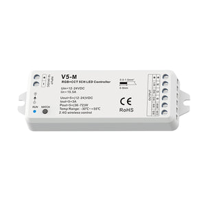Controlador RGB + CCT 12-24V DC - 5 canales - 3A/canal - RF 2.4GHz - Skydance (13)