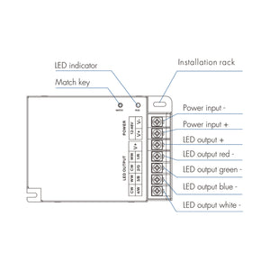 Controlador Monocolor / CCT/ RGB / RGBW 12-48V DC - 4 canales - RF 2.4GHz - Skydance (8)