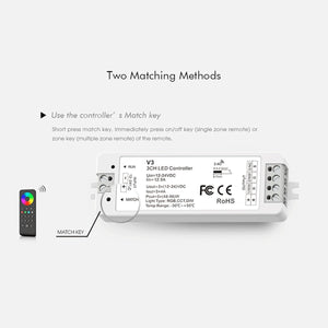 Controlador Monocolor / CCT / RGB 12-24V DC - 3 canales - 4A/canal - RF 2.4GHz - Skydance (1)