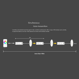 Controlador Monocolor / CCT / RGB 12-24V DC - 3 canales - 4A/canal - RF 2.4GHz - Skydance (11)