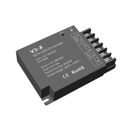 Single Color / CCT / RGB Controller - 12-36V DC - 3 channels - 10A/channel - RF 2.4GHz - Skydance