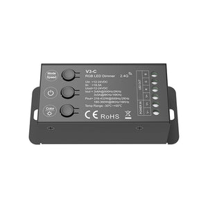 Controlador RGB 12-24V DC - 3 canales - Control por botones y RF 2.4GHz - Skydance