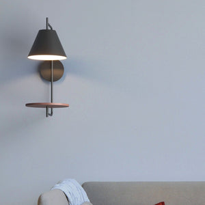 Aplique de pared con estante de apoyo "Bilon" - E27 - Barcelona Led-Decoración