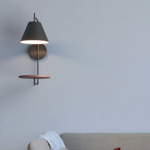 Aplique de pared con estante de apoyo "Bilon" - E27 (17)