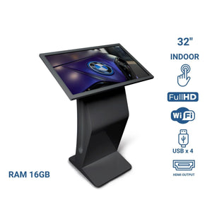 Display publicitario - Digital Kiosk 32" - Pantalla Táctil - Interior - 16GB - Base "K" - Barcelona Led-Signage