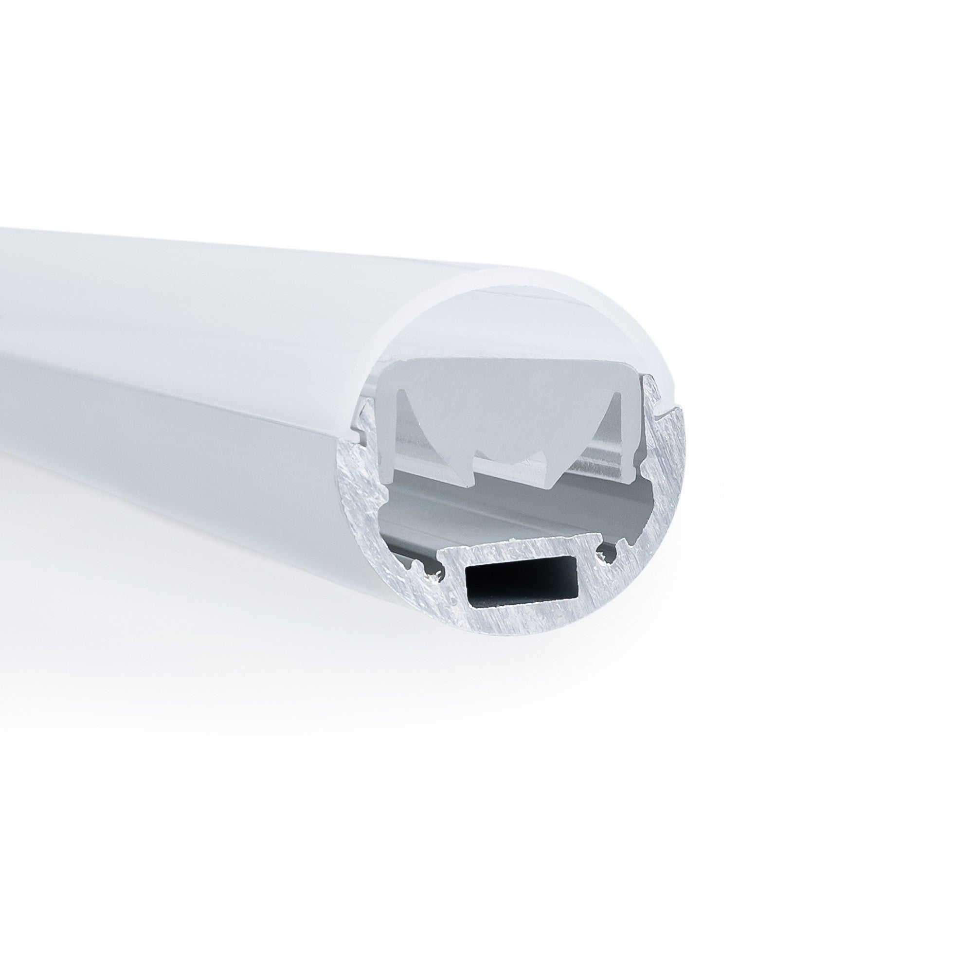 Perfil de aluminio para tira LED ≤ 13mm - Superficie - ø 28mm - 2 metros (1)