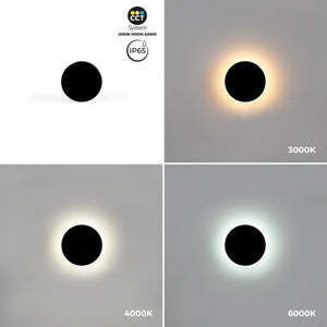 Aplique de pared circular "Eclipse" 9W - CCT - IP65 - Barcelona Led-Decoración