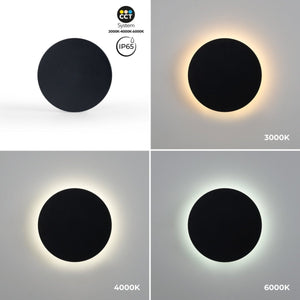 Aplique de pared circular "Eclipse" 18W - CCT - IP65 - Barcelona Led-Decoración