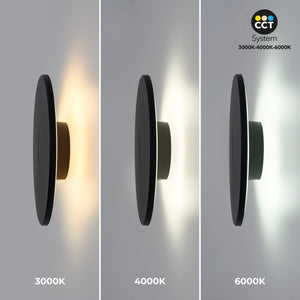 Aplique de pared circular "Eclipse" 18W - CCT - IP65 - Barcelona Led-Decoración
