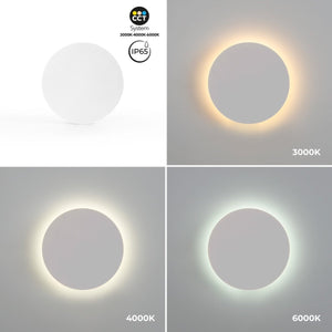 Aplique de pared circular "Eclipse" 18W - CCT - IP65 - Barcelona Led-Decoración