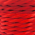 Decorative braided textile electric cable 2X0,75 red - 10 meters 2