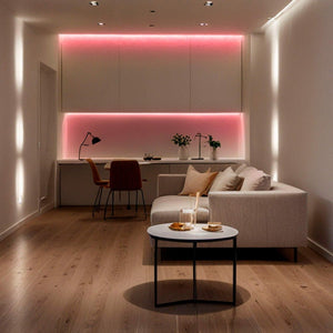 Tira LED COB 24V DC RGB - Emisión lateral - 12W/m - 10mm - IP20 - Corte c/ 5cm - Rollo de 5 metros - Barcelona Led-