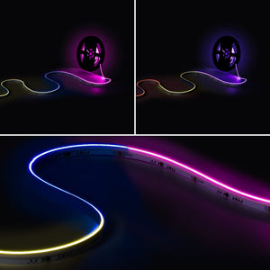 Tira LED inteligente RGB COB 24V DC - Emisión lateral - 12W/m - 10mm - IP20 - Rollo de 5 metros (1)