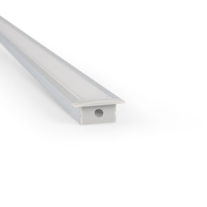 Perfil de aluminio empotrable para tira LED ≤ 15mm - 18.5x12mm - 2 metros (6)