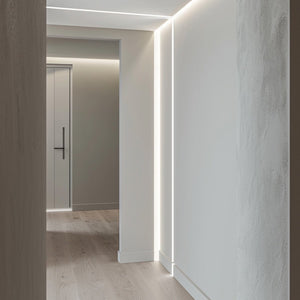 Perfil de aluminio empotrable para tira LED ≤ 15mm - 18.5x12mm - 2 metros - Barcelona Led-