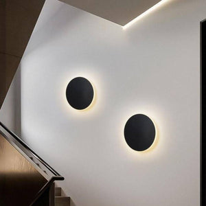 Aplique de pared circular "Eclipse" 12W - Chip Samsung - Luz cálida - IP44 - Ø 25cm - Barcelona Led-Decoración
