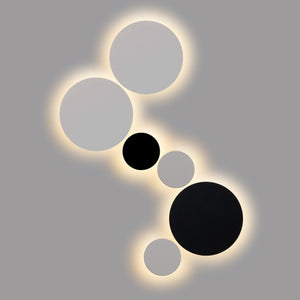 Aplique de pared circular "Eclipse" 12W - Chip Samsung - Luz cálida - IP44 - Ø 25cm (4)