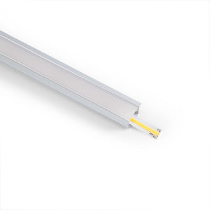 Perfil de aluminio empotrable para tira LED ≤ 15mm - 18.5x12mm - 2 metros - Barcelona Led-
