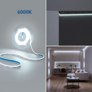 Tira LED COB 24V DC monocolor - Emisión lateral - 9W/m - 8mm - IP20 - Corte c/ 3cm - Rollo de 5 metros - Barcelona Led-