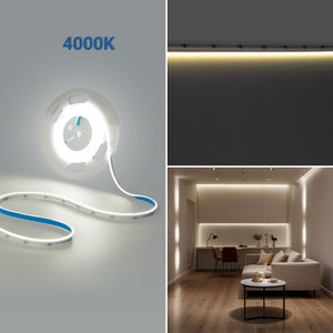 Tira LED COB 24V DC monocolor - Emisión lateral - 9W/m - 8mm - IP20 - Corte c/ 3cm - Rollo de 5 metros (27)