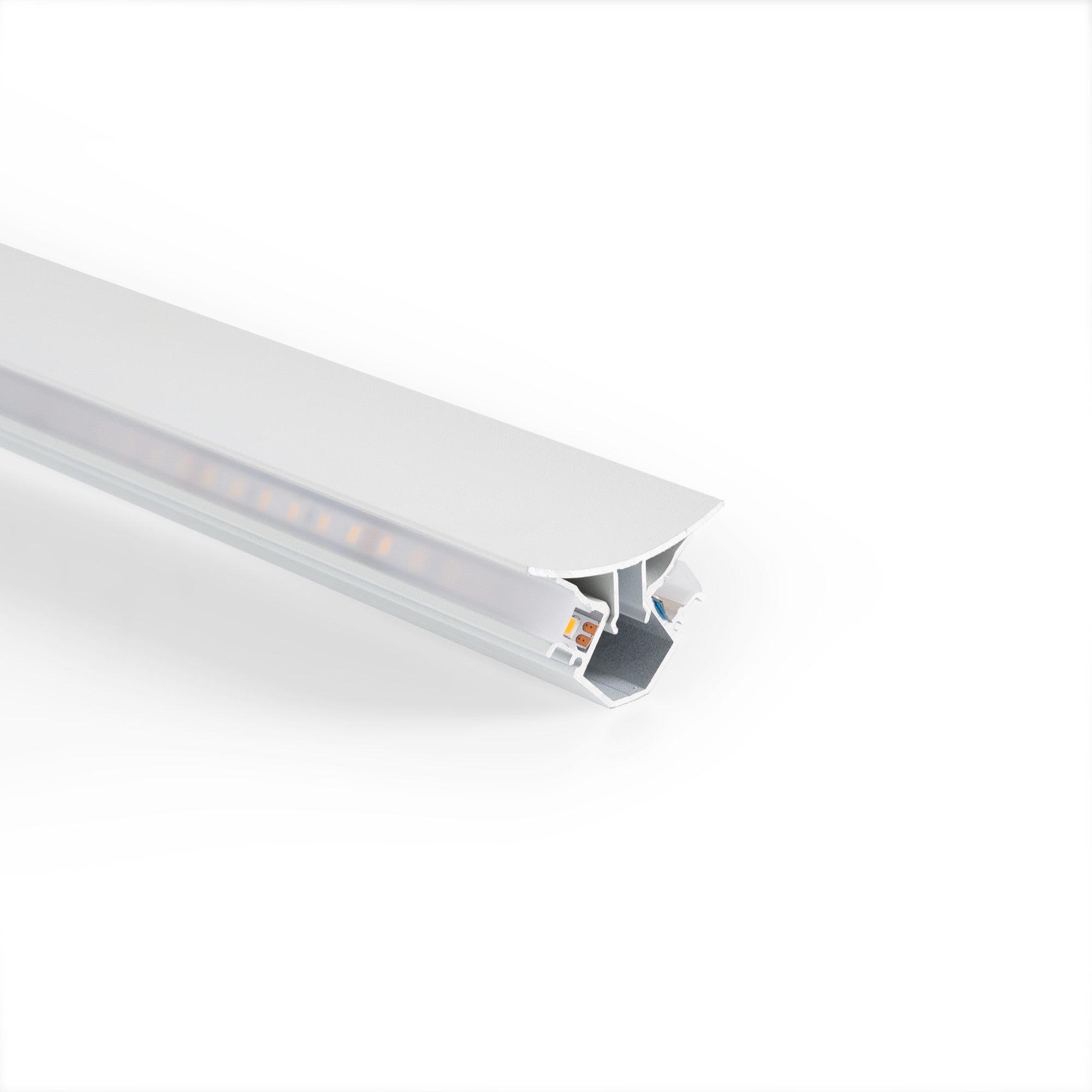 Perfil de aluminio para esquinas - Tira LED doble - 38.7x39mm - 2 metros