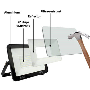 Pack de 5 proyectores LED exterior 50W - 95lm/W - IP65 - Barcelona Led-
