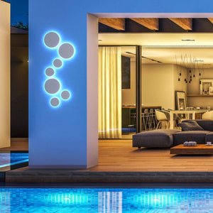 Aplique de pared circular "Eclipse" 18W - CCT - IP65 - Barcelona Led-Decoración