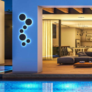 Aplique de pared circular "Eclipse" 9W - CCT - IP65 - Barcelona Led-Decoración