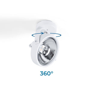 Foco de techo orientable "IRIS" + Bombilla AR111 GU10 - Barcelona Led-Decoración