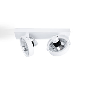 Foco de techo doble orientable "IRIS" + 2 bombillas AR111 GU10 (11)