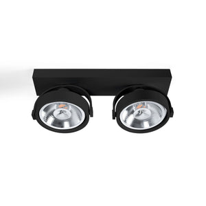 Foco de techo doble orientable "IRIS" + 2 bombillas AR111 GU10 - Barcelona Led-Decoración