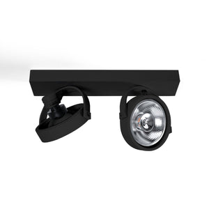 Foco de techo doble orientable "IRIS" + 2 bombillas AR111 GU10 - Barcelona Led-Decoración