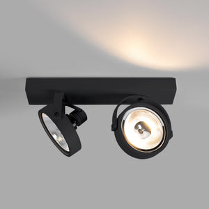 Foco de techo doble orientable "IRIS" + 2 bombillas AR111 GU10 (20)