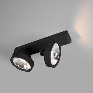Foco de techo doble orientable "IRIS" + 2 bombillas AR111 GU10 - Barcelona Led-Decoración