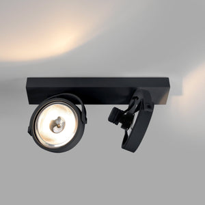 Foco de techo doble orientable "IRIS" + 2 bombillas AR111 GU10 - Barcelona Led-Decoración