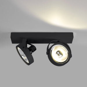 Foco de techo doble orientable "IRIS" + 2 bombillas AR111 GU10 - Barcelona Led-Decoración