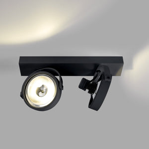 Foco de techo doble orientable "IRIS" + 2 bombillas AR111 GU10 - Barcelona Led-Decoración