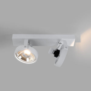 Foco de techo doble orientable "IRIS" + 2 bombillas AR111 GU10 - Barcelona Led-Decoración