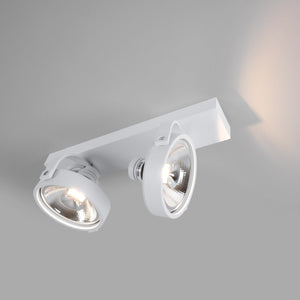 Foco de techo doble orientable "IRIS" + 2 bombillas AR111 GU10 - Barcelona Led-Decoración