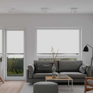 Foco de techo doble orientable "IRIS" + 2 bombillas AR111 GU10 - Barcelona Led-Decoración