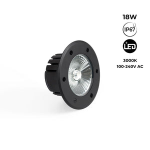 Baliza LED exterior suelo 18W - 100-240V - IP67 - Ø15cm - 30º - Barcelona Led-