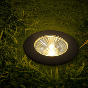 Baliza LED exterior suelo 18W RGB - 12V DC - IP67 - Ø15cm -30º (37)