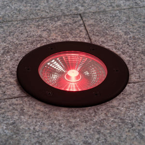 Baliza LED exterior suelo 18W - 12V DC - IP67 - Ø15cm -30º - RGB/3000K - Barcelona Led-