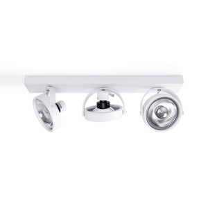 Foco de techo triple orientable "IRIS" + 3 bombillas AR111 GU10 (12)